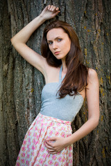 Fototapeta premium Girl in forest