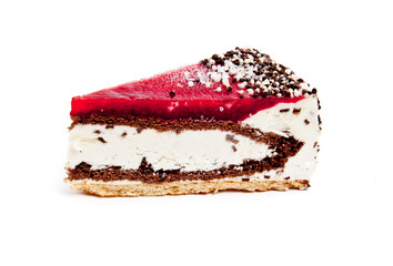 cake. piece of cake on white background