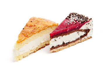 cake. piece of cake on white background