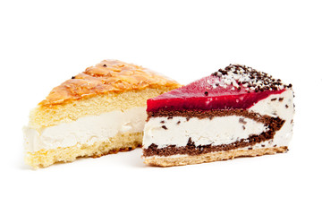 cake. piece of cake on white background