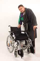 Obraz premium Rollstuhlfahrer ist geheilt