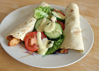 chicken wraps for dinner