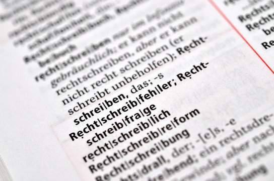 Rechtschreibung im W&ouml;rterbuch