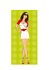 Nurse with stethoscope .