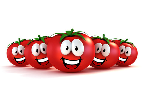 funny cartoon tomatoes