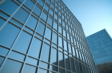 Fototapeta na wymiar High office buildings, 3D render.