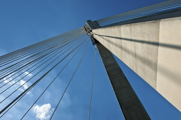 Detail of modern bridge abstract architecture