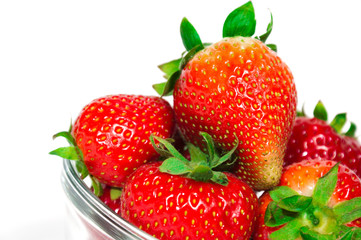 Fresh organic strawberries