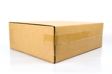 Blank brown box on a white background.