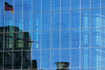 Glasfassade am Bundestag