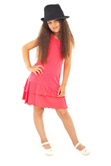 Full length of beautiful girl model