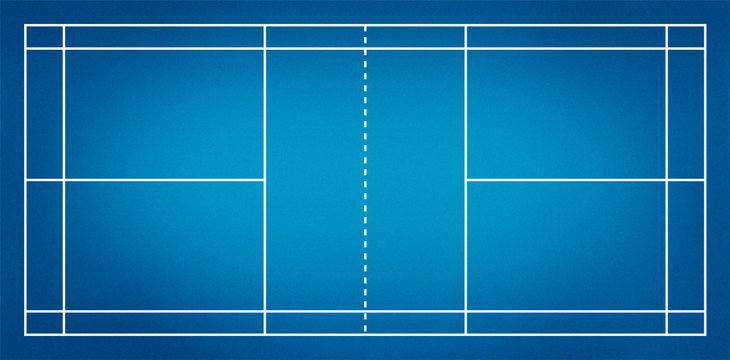 Illustration of badminton court.