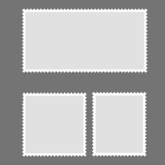 Blank Postage Stamp Framed