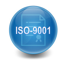 Esfera brillante ISO-9001 - obrazy, fototapety, plakaty