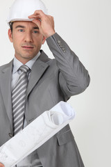 Foreman on white background