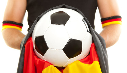 ball eingehüllt in flagge