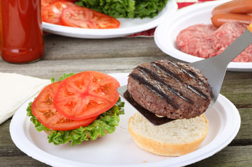 Grilled Hamburger Picnic