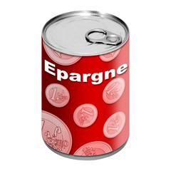 Boite de conserve  - Epargne - Rouge