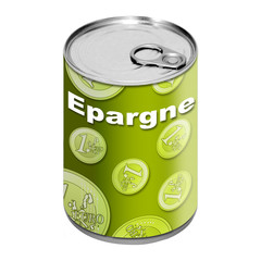 Boite de conserve  - Epargne - Vert