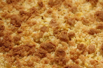 Streuselkuchen Textur