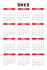 Calendario 2012