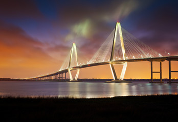 Fototapeta premium Arthur Ravenel Jr Cooper River Suspension Bridge Charleston SC