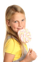 Lovely Young Kid with Candy