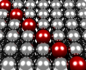 sfere, leader, acciaio , percorso