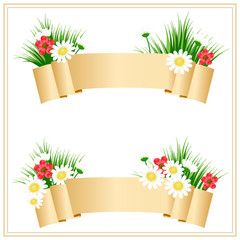 Floral banners
