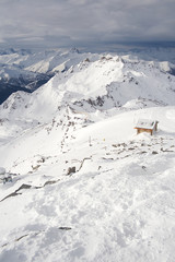 Mountain Ridge and Hut
