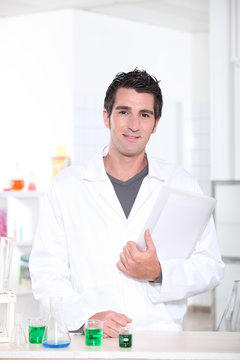 Male scientist in laboratory