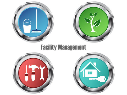 Facility Management - Icon Set -Service rund um Immobilien