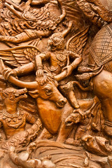 Ascetic statue in Thai style molding art