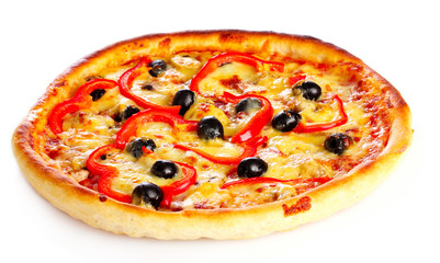 Pizza isolated on white