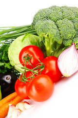 vegetables isolated on white