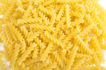 fusilli italian pasta, food background
