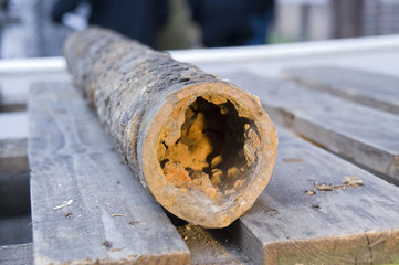 pipe with rust