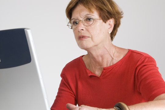 woman at the netbook