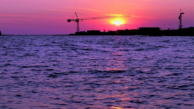 Tramonto gru