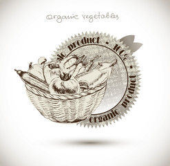 Vector organic label.