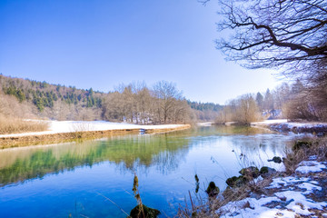 river in winter season