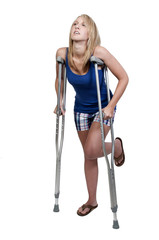 Woman on Crutches