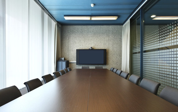 interior of a Congress Palace, meeting room