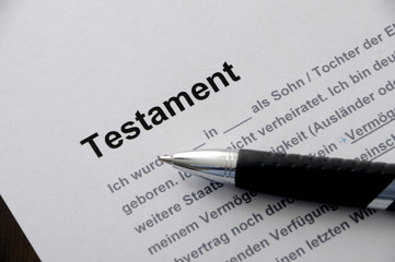 Testament ausfüllen