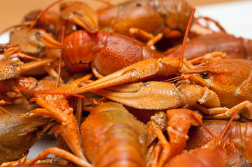 Boiled crawfish.