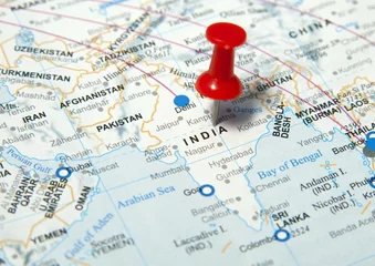 Papier Peint photo autocollant Inde india@map