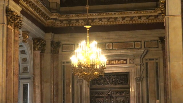 The interior of an orthodox church