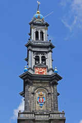 Kirchturm der Westerkerk in AMSTERDAM / Niederlande