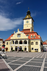 Fototapeta na wymiar Council Square of Brasov, in Transylvania, Romania