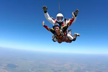 Küchenrückwand glas motiv Skydiving photo © German Skydiver